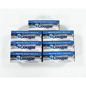 New 21 Cougar Titanium Distance White Golf Balls 3 Pack Boxes #1,2,3,4,5,6